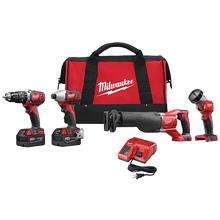 Milwaukee
        
        Combo Kit - Milwaukee M18™ Cordless LITHIUM-ION 4-Tool Combo Kit, 2696-24