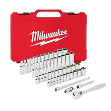 Milwaukee
        
        Ratchet and Socket Set - Milwaukee 1/4" Drive 50pc Ratchet & Socket Set - SAE & Metric, 48-22-9004