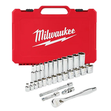 Milwaukee
        
        Socket Set - Milwaukee 3/8" Drive 28pc Ratchet & Socket Set- SAE, 48-22-9408