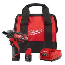 Milwaukee
        
        Screwdriver Kit - Milwaukee M12™ 1/4” Hex 2-Speed Screwdriver Kit, 2406-22