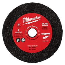 Milwaukee
        
        Cut-Off Wheel - Milwaukee 3" Metal Cut Off Wheel (Pack of 3), 49-94-3000