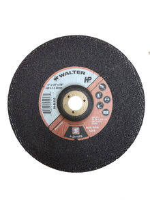 '- Walter Surface Technologies
        
        Abrasive Disc - Walter HP 9″ x 1/4″ x 7/8″ Type 27 Grinding Wheel 08B910
