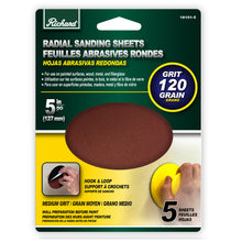 Richard Knife & Tool
        
        Sanding Sheets - Richard Knife & Tool 5" Round 120 Grit (Pack of 5) 18151-5