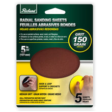Richard Knife & Tool
        
        Sanding Sheets - Richard Knife & Tool 5" Round 150 Grit (Pack of 5) 18152-5