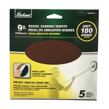 Richard Knife & Tool
        
        Sanding Sheets - Richard Knife & Tool 9" Round 180 Grit (Pack of 5) 18183-5