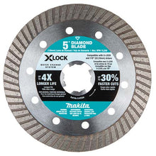 Makita
        
        Grinder Blade - Makita X-LOCK 5" Turbo Rim Diamond Blade for Masonry Cutting, 724950-8C