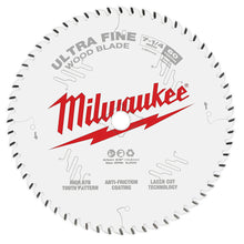 Milwaukee
        
        Saw Blade - Milwaukee 7-1/4 in. 60T Ultra Fine Finish Circular Saw Blade, 48-40-0730