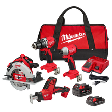Milwaukee
        
        Power Tool Combo Kit - Milwaukee M18™ 4-Tool Combo Kit, 3693-24CX