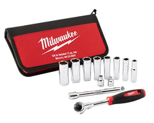 Milwaukee
        
        Socket Set - Milwaukee 12pc 3/8" Drive Metric Socket Set, 48-22-9001