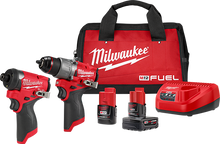 Milwaukee
        
        Combo Kit - Milwaukee M12 Fuel 2-Tool Combo Kit Includes 1/4" Hex Impact Driver, 1/2" Drill/Driver, Battery Packs & Charger, 3497-22
