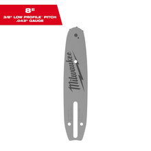 Milwaukee
        
        Guide Bar - Milwaukee 8" 3/8" LOW PROFILE™ Pitch, .043" Gauge Guide Bar, 49-16-2751