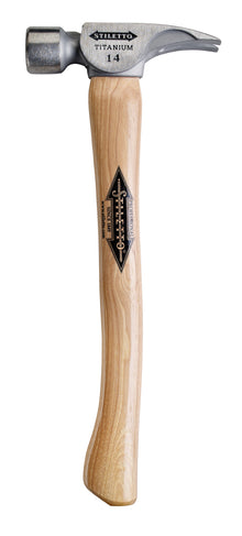 Milwaukee
        
        Hammer - Milwaukee 14 oz Titanium Smooth Face Hammer with 18 in. Curved Hickory Handle, TI14SC