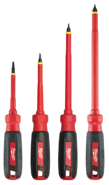 Milwaukee
        
        Screwdriver - Milwaukee 4PC Insulated Screwdriver Set w/ Square Recess, 48-22-2205