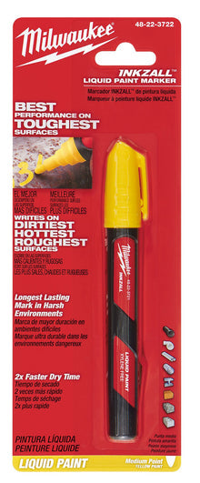Milwaukee
        
        Marker - Milwaukee INKZALL™ Yellow Liquid Paint Marker, 48-22-3722