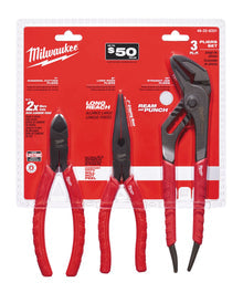 Milwaukee
        
        Pliers - Milwaukee 3PC Comfort Grip Pliers Kit, 48-22-6331