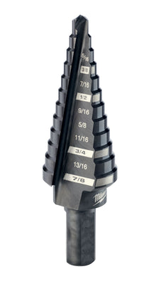 Milwaukee
        
        Drill Bits - Milwaukee #4 Step Drill Bit, 3/16" - 7/8" by 1/16", 48-89-9204
