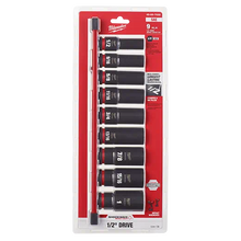 Milwaukee
        
        Socket Set - Milwaukee 9PC SHOCKWAVE Impact Duty™ 1/2" Drive SAE Deep 6 Point Socket Set, 49-66-7022