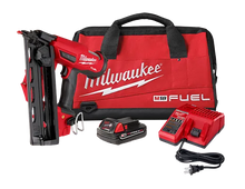 Milwaukee
        
        Finish Nailer Kit - Milwaukee M18 FUEL 16 Gauge Angled Finish Nailer Kit, 2841-21CT