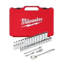Milwaukee
        
        Socket Set - Milwaukee 3/8" Drive 32pc Ratchet & Socket Set - Metric, 48-22-9508