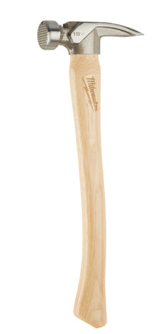 Milwaukee
        
        Hammer - Milwaukee 19oz Milled Face Hickory Wood Framing Hammer, 48-22-9419