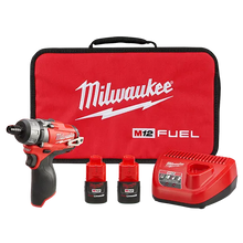 Milwaukee
        
        Screwdriver Kit - Milwaukee M12 FUEL™ 1/4" Hex 2-Speed Screwdriver Kit, 2402-22