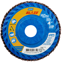 Norton
        
        Abrasive Disc - Norton Blaze R980P CA Coarse/Extra Coarse Grit Center Mount Plastic Flat Coated Flap Disc