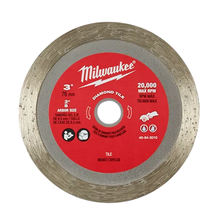 Milwaukee
        
        Blade - Milwaukee 3" Diamond Tile Blade, 49-94-3010