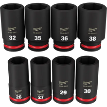 Milwaukee
        
        Socket Set - Milwaukee 8PC SHOCKWAVE Impact Duty™ 3/4" Drive Metric Deep 6 Point Socket Set, 49-66-7020