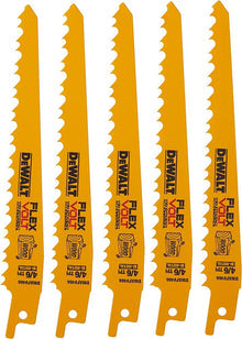 Stanley Black & Decker
        
        Saw Blade - DeWalt Flexvolt® 6" Wood Cutting Reciprocating Saw Blades - 5 Pack, DWAFV466