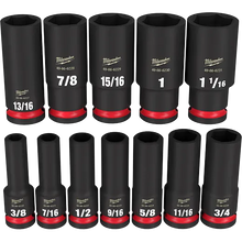 Milwaukee
        
        Socket Set - Milwaukee 12PCSHOCKWAVE Impact Duty™ 1/2" Drive SAE Deep 6 Point Socket Set, 49-66-7011