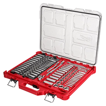 Milwaukee PACKOUT™
        
        Socket Set - Milwaukee 106pc 1/4-in and 3/8-in Metric & SAE Ratchet and Socket Set with PACKOUT™ Low-Profile Organizer, 48-22-9486