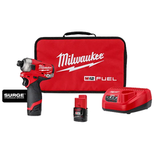 Milwaukee
        
        Driver Kit - Milwaukee M12 FUEL™ SURGE™ 1/4" Hex Hydraulic Driver Kit, 2551-22