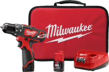Milwaukee
        
        Drill/Driver Kit - Milwaukee M12™ 3/8” Hammer Drill/Driver Kit, 2408-22