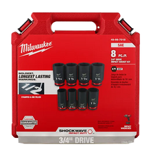 Milwaukee
        
        Socket Set - Milwaukee 8PCSHOCKWAVE Impact Duty™ 3/4" Drive SAE Deep 6 Point Socket Set, 49-66-7018