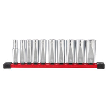 Milwaukee
        
        Socket Set - Milwaukee 10pc 3/8" SAE Deep Well Sockets with FOUR FLAT™ Sides, 48-22-9405