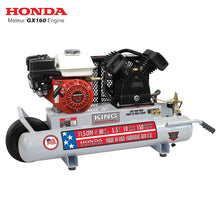 King Canada
        
        Air Compressor - King Canada Industrial 10 Gallon 5.5 HP Gas (Honda) Wheelbarrow Air Compressor KC-5510G3