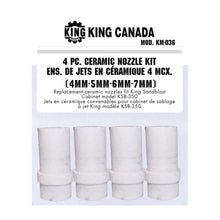 King Canada
        
        Sandblaster Ceramic Nozzles - King Canada 4 pc. Ceramic Nozzles Kit KM-036