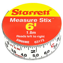 Starrett Co. of Canada
        
        Measuring Tape - Starrett Measure Stix 6' Tape Measure, SM66ME