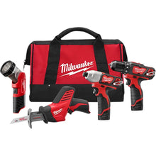 Milwaukee
        
        Combo Kit - Milwaukee M12™ Cordless Lithium-Ion 4 Tool Combo Kit, 2498-24