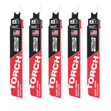 Milwaukee
        
        Saw Blades - Milwaukee 6" 8 TPI TORCH™ with NITRUS™ Carbide SAWZALL® Blade for Cast Iron - 5 Pack, 48-00-5561